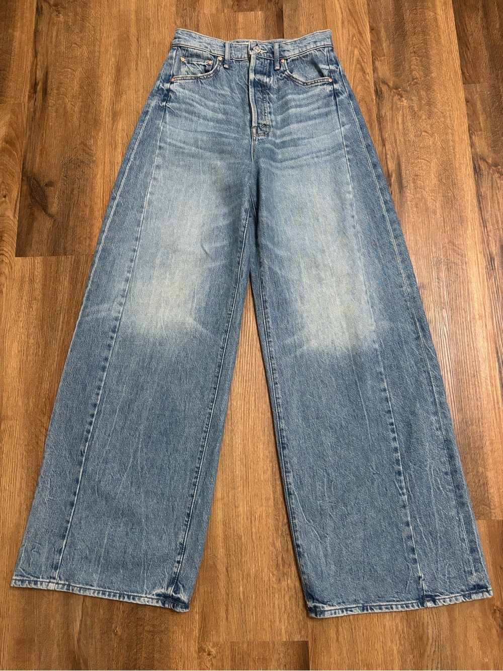 Like new Mother the pipe dream button sneak wide leg pant size 25 folk star